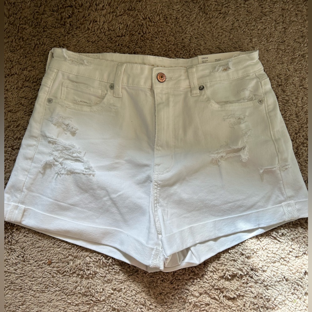 White Mom Shorts